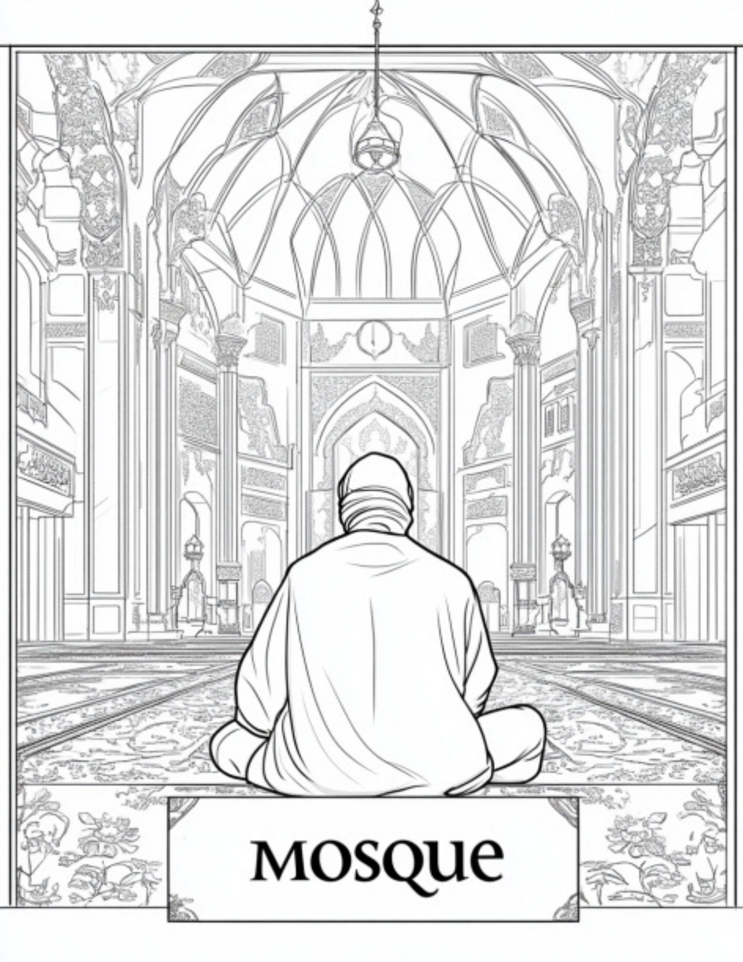 Mosque Coloring Sheets