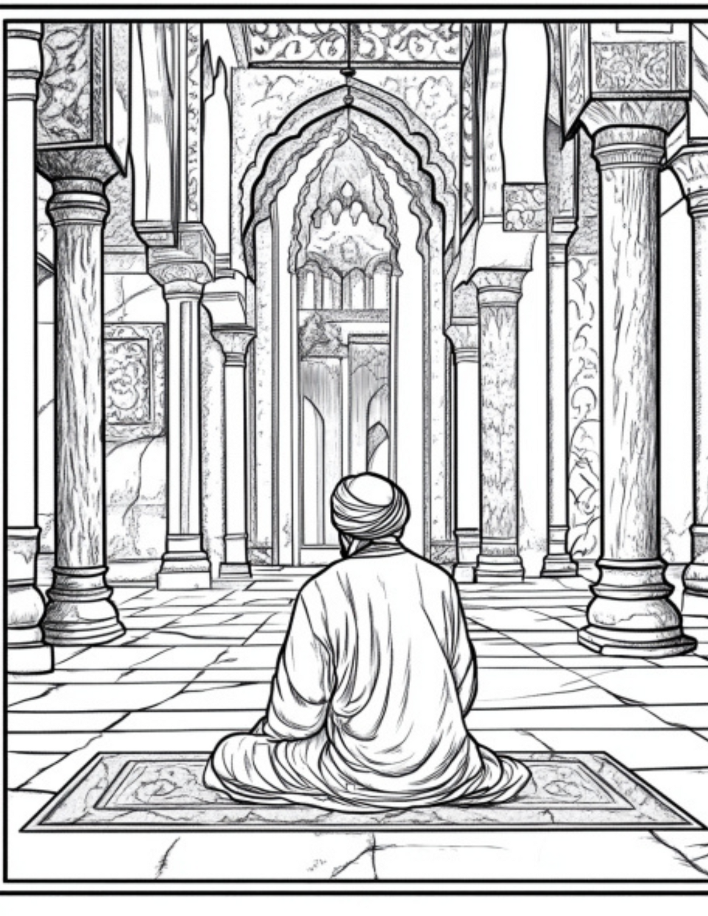 Mosque Coloring Sheets